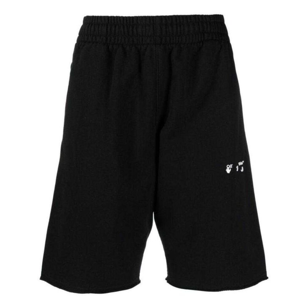 Off-White Unisex Adult Logo Sweat Shorts / Black